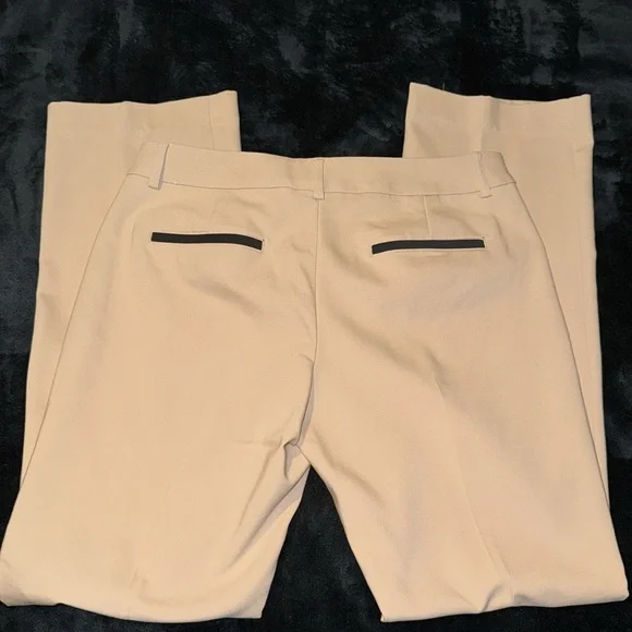 8R Express tan dress pants with black accents EUC - Picture 5 of 6